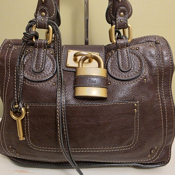 Chloe | Brown Paddington Leather Shoulder Bag - Picture 2 of 16